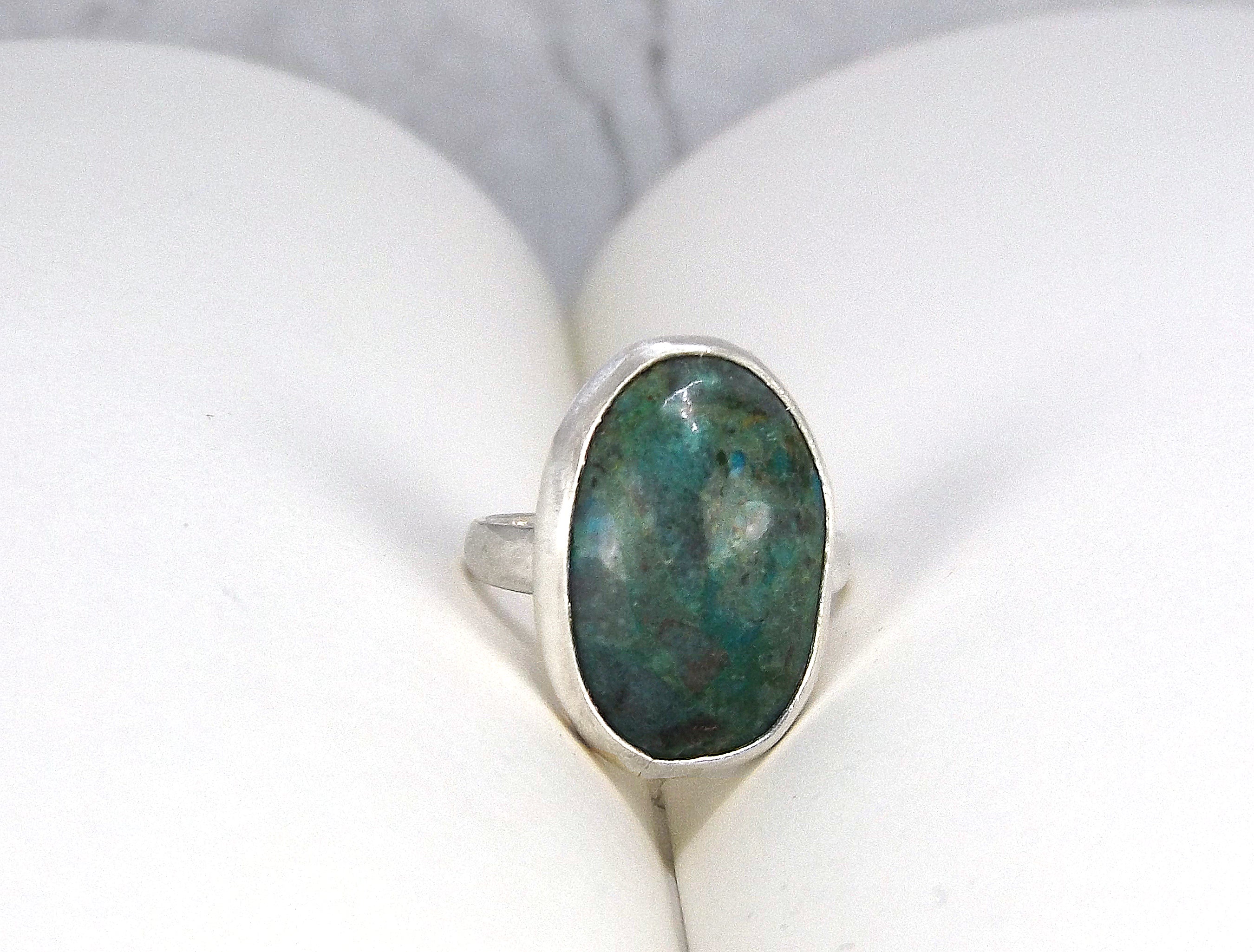 Chrysocolla hot sale rings silver