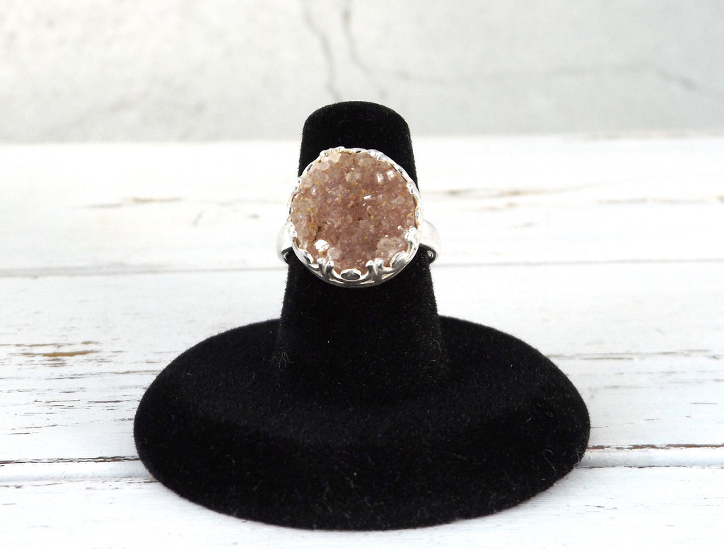 Druzy on sale quartz ring